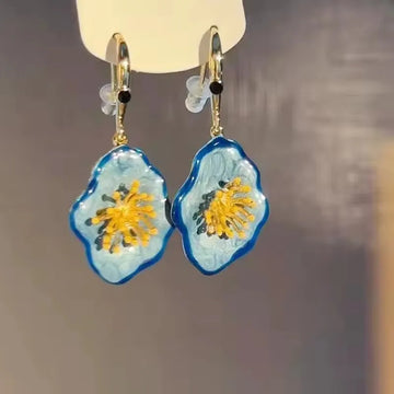 DAIIIBABYYY  -  Fashion Irregular Yellow Blue Flower Dangle Earrings 2025 New Spring Summer Pendientes